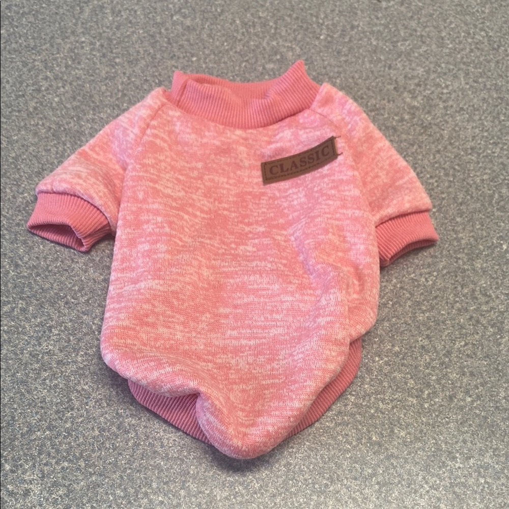 Classic Pink Dog Sweater